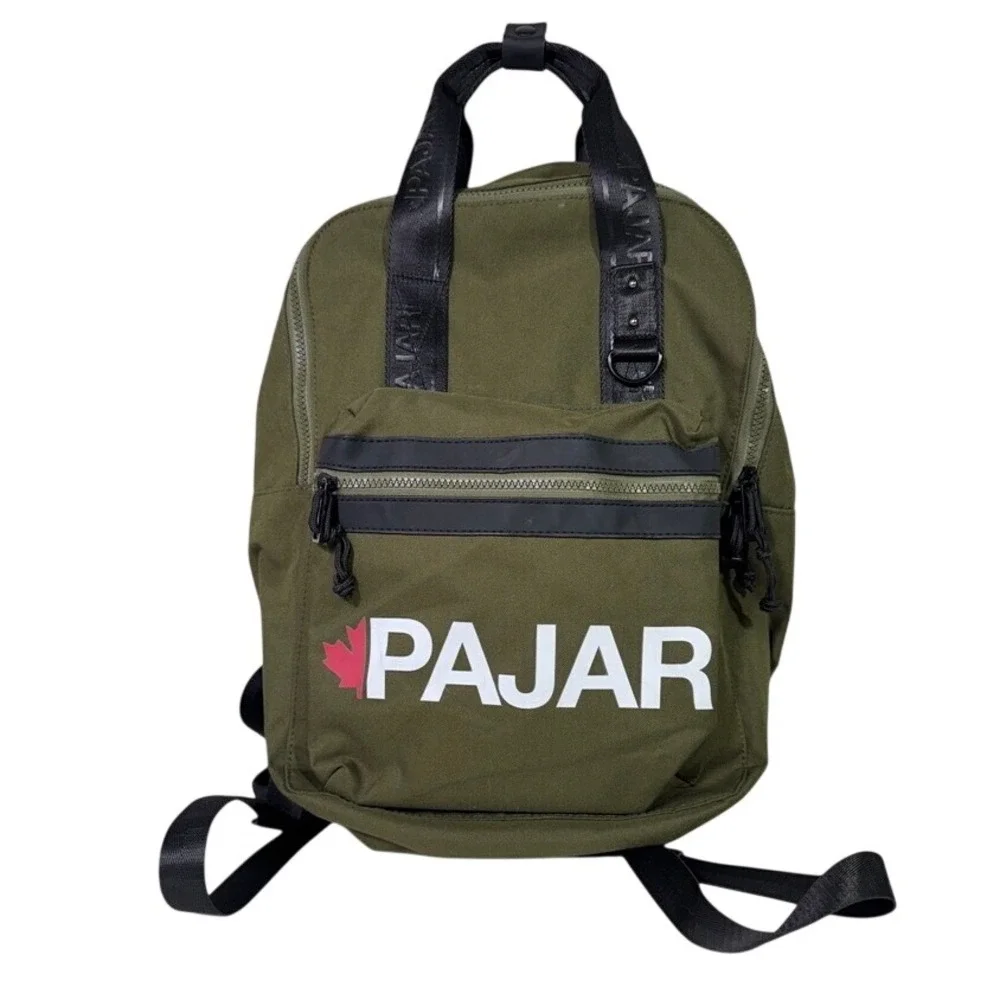 Pajar Canada Olive Green Backpack Logo Utility Gorpcore Streetwear Techwear O/S